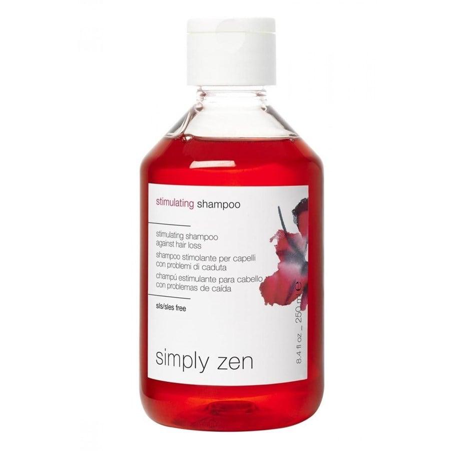 Simply Zen Stimulating Shampoo i 250 ml flaske mot hvit bakgrunn